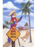 No Work Parrot Banner