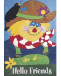 Hello Friends Scarecrow Banner
