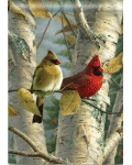 Cardinals In Birch Banner