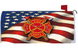 [Patriotic Firefighter Mailbox Cover]