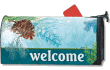 [Frosty Pine Mailbox Cover]