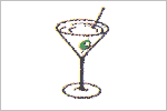Cocktail w/Olive flag