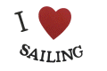 I Love Sailing flag