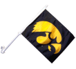 University of Iowa car flag