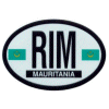 [Mauritania Oval Reflective Decal]