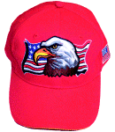 [Eagle Economy Velcro Strap Red Ball Cap]