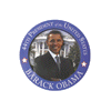 Obama Round Wooden Magnet