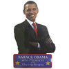 Obama Tall Wooden Magnet