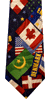 International Flags with Words Neck Tie