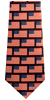 USA Straight Flags Neck Tie