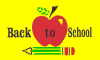 Back To School Apple flag