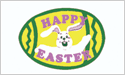 [Happy Easter Egg/Bunny White Flag]
