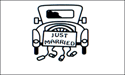 Just Married Car Design flag