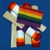 [Rainbow No-Tip Economy Cotton flags]