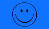 Smiley Face Blue flag