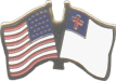 [U.S. & Christian Flag Pin]