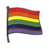 [Rainbow Wavy Flag Pin]
