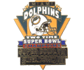 Dolphins 2 Time SB Champ Pin