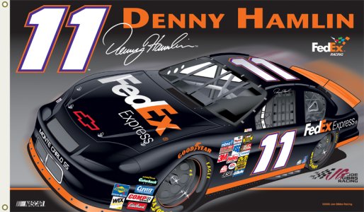 Denny Hamlin 2sided 3x5' Flag BSI Design 3 1 available