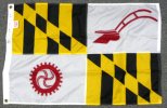 2x3' Nylon Baltimore Co. Appliqued Flag
