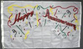 3x5' Nylon Happy Anniversary Confetti Flag