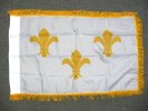 2x3' Nylon Fleur de Lis (3Gold) Indoor Flags