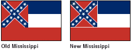 Mississippi flag without fimbriation