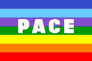 Flag with inscription PACE, variant #3