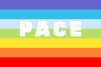Flag with inscription PACE, variant #4