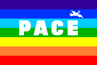 Flag with inscription PACE, variant #6