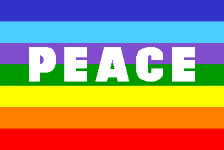 Flag with inscription PEACE, variant #2