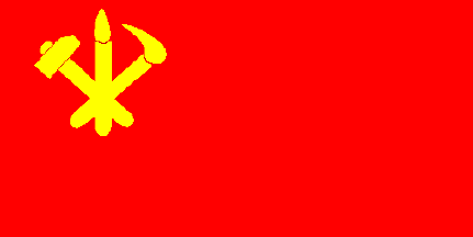 Vlag van de Korean Workers Party van Noord-Korea :)