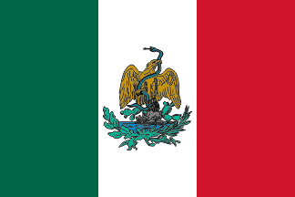[1823 Mexico national flag, first revision: Jan. 1, 1899-Sept. 30, 1916. By Juan Manuel Gabino Villascán]