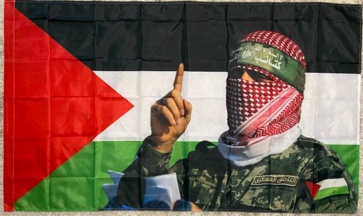 [Abu Obaida Hamas Spokesman flag]