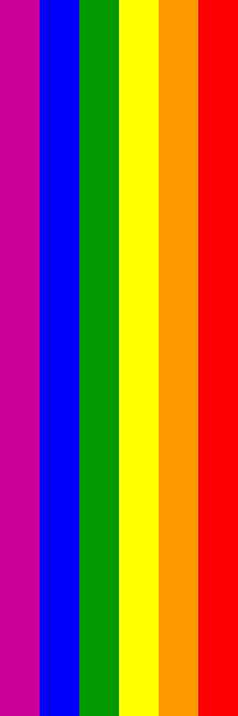 Vertical rainbow flag