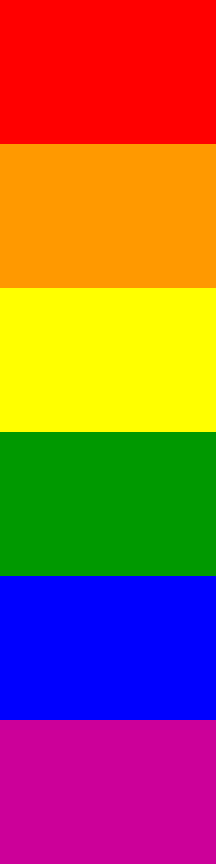 Vertical rainbow flag