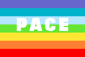 Flag with inscription PACE, variant #1