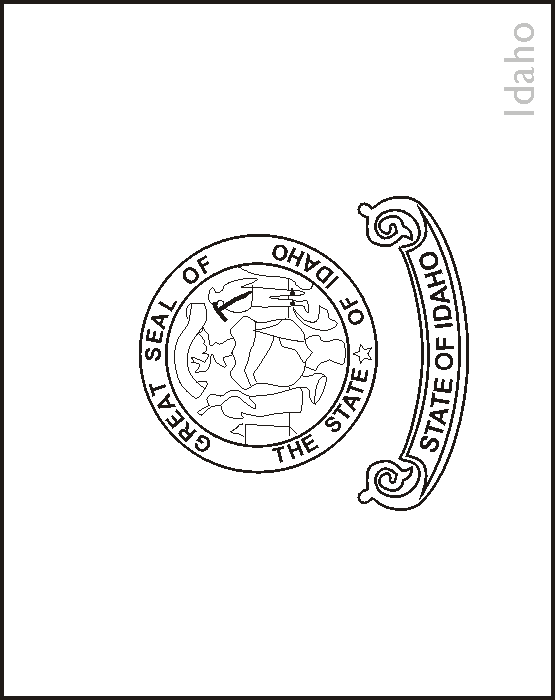 idaho state flag coloring pages - photo #2