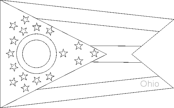 ohio flag coloring pages - photo #3