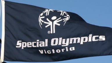 [Australian Olympic Flag]