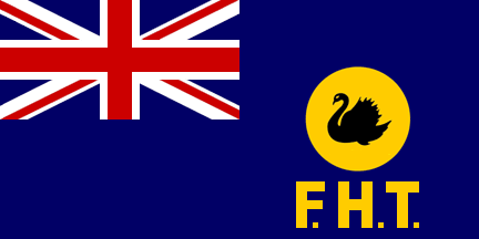 [Fremantle Harbour Trust flag with standard swan]