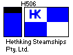 [Hethking Steamships Pty. Ltd. houseflag and funnel]