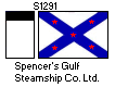 [Spenser's Gulf Steamship Co. Ltd. houseflag and funnel]