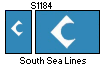 [South Sea Lines houseflag and funnel]