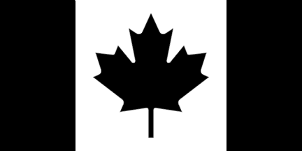 [Black Canadian flag]
