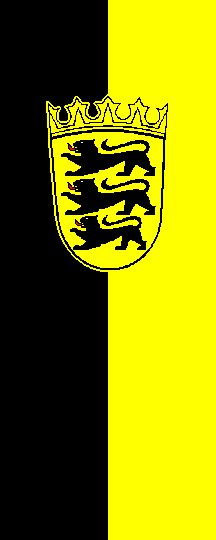 [Vertical State Flag variant 2 (Baden-Württemberg, Germany)]