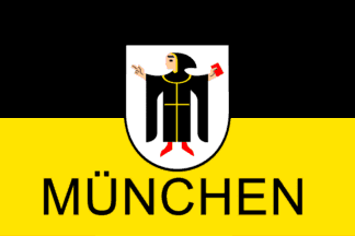 [München flag w/ CoA + inscription]