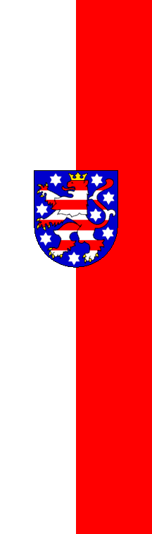 [State Flag, Vertical Variant as it is actually used (Thuringia, Germany)]