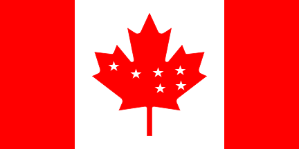 [ Flag is as current but with a small Big Dipper inside the maple leaf]