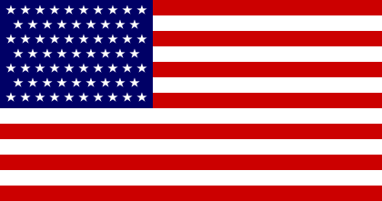 [67 stars USA flag]